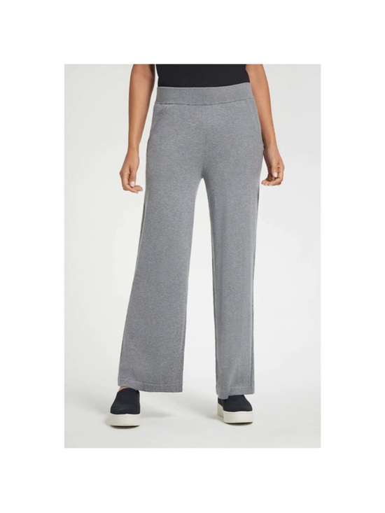 Anatomie Pants - Anatomie Catalina Wide Leg Knit Pant in gray small cashmere cotton blend lounge